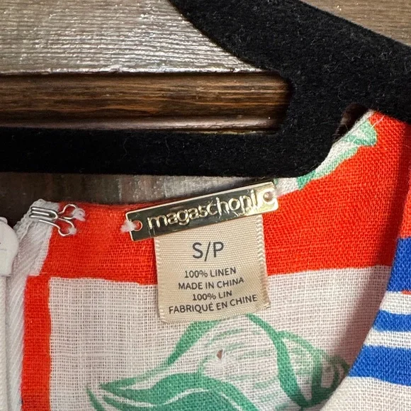 Beachy Magaschoni 100% Linen Sleeveless Dress / Cover Up - Picture 2 of 6